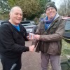 Better late than never! WiNe (Neil Williams) finally receives his National Celebration 2024 gudgeon mug from GiRi (Richard Gibbs) in January 2025.